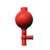 Poire en caoutchouc 3 voies Rouge (1pc)