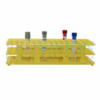 Portoir en plastique PP 90 places Jaune pour tube 5ml, 13mm (1pc)